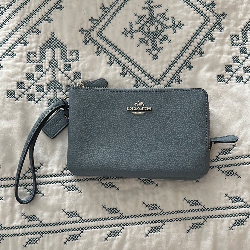 Coach Blue Wristlet